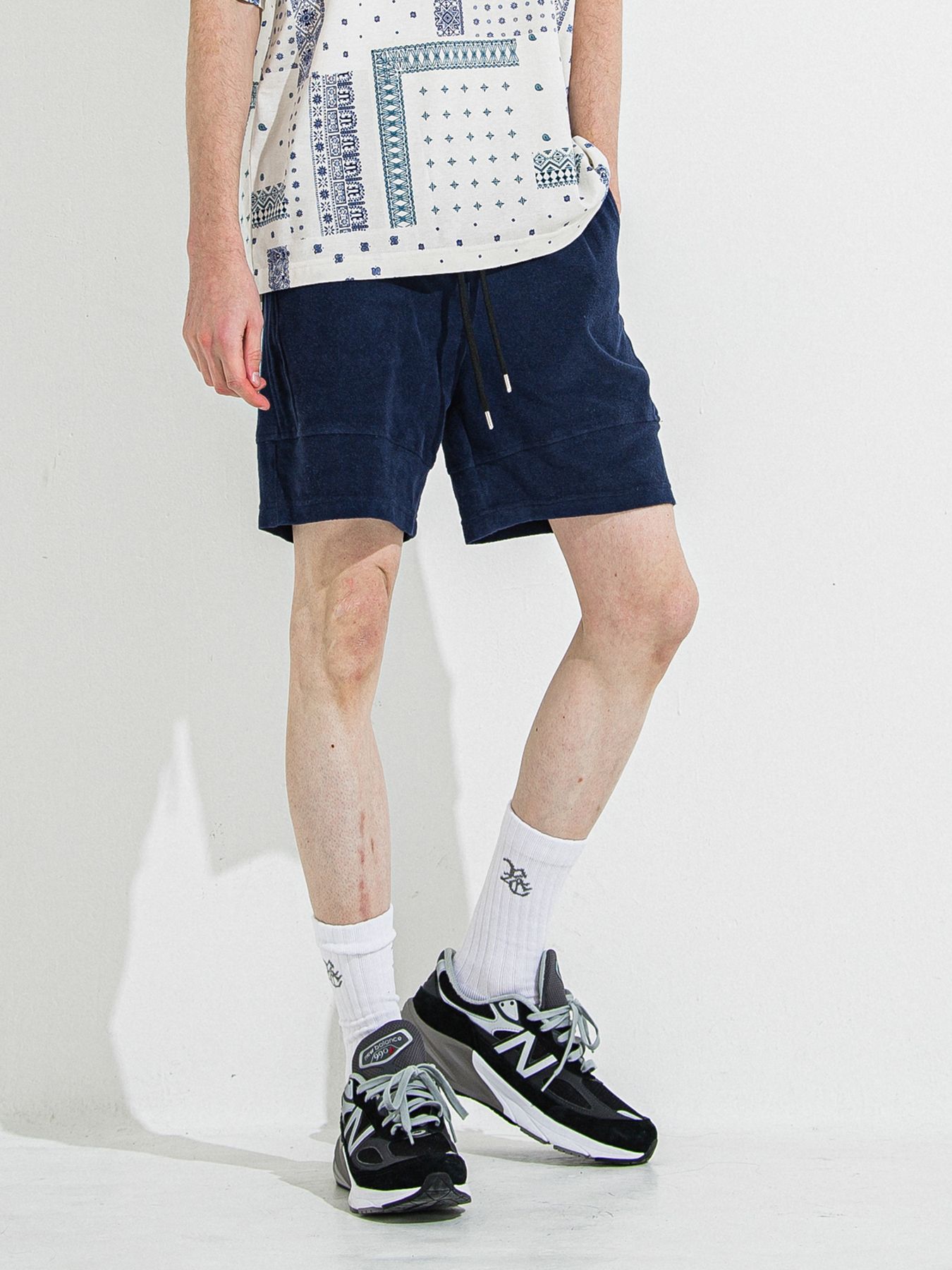 【予約品】TYLER PILE SHORTS / タイラーパイルショーツ / ネイビー