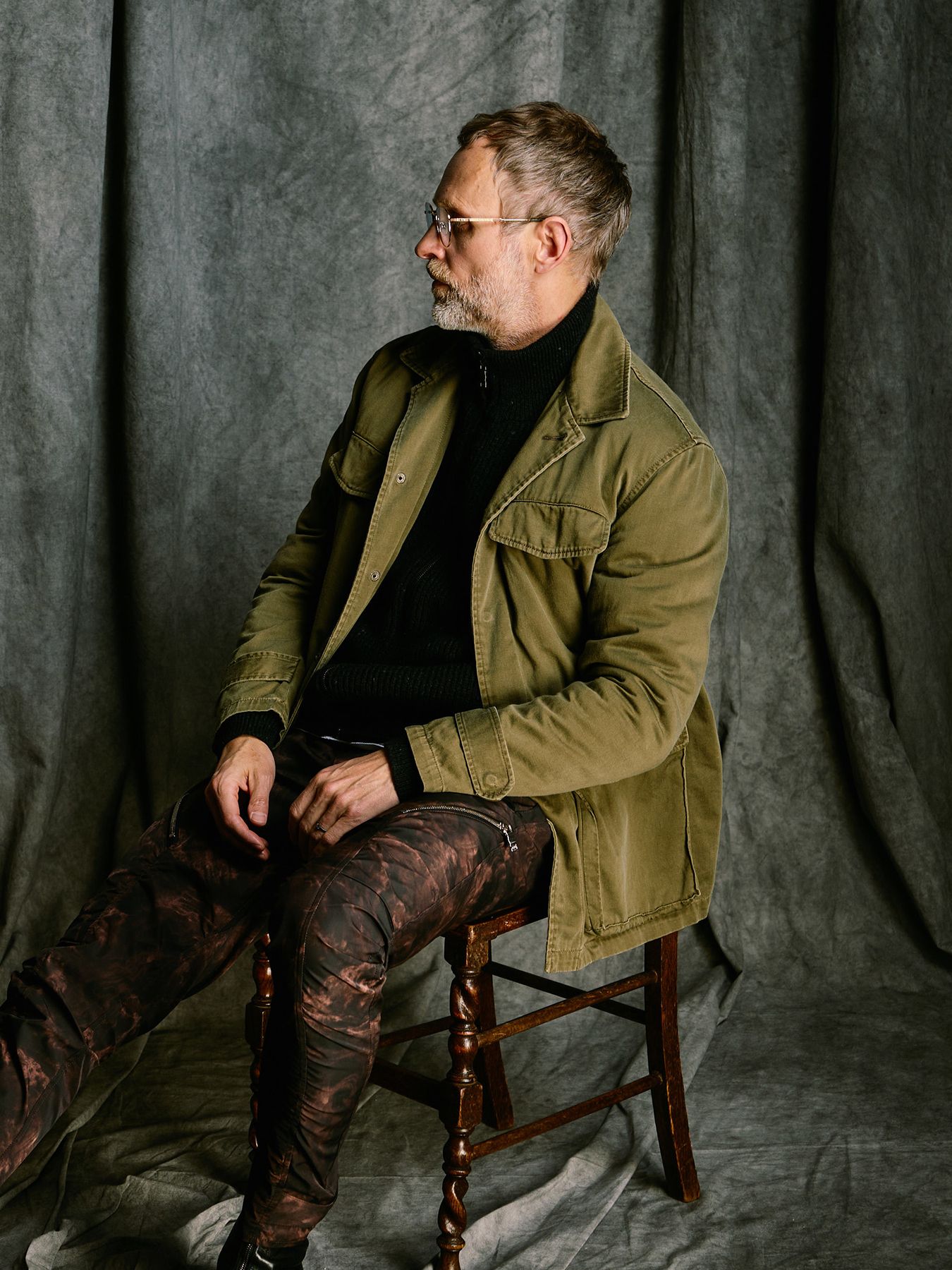 【予約品 4月19日(日) 18時締切】sulfur dyed M47 shirt / 硫化染め M47シャツ / フェードカーキ