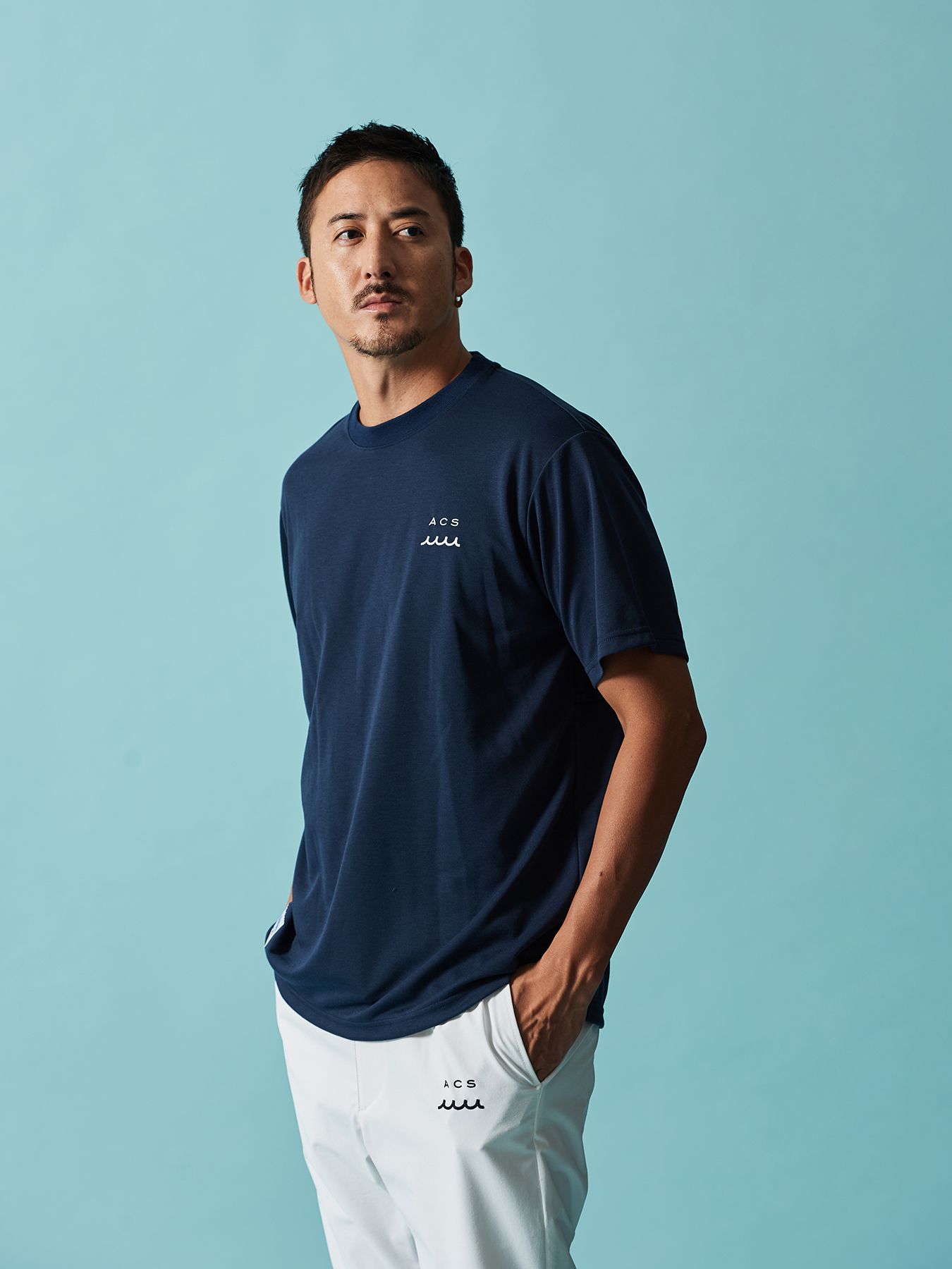 【予約品 10月9日(木) 締切】muta Ventilation Tee / Tシャツ / ネイビー【Acanthus × muta MARINE】