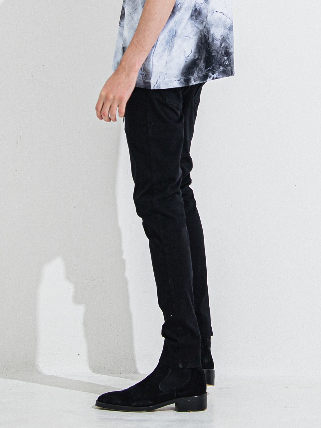 【予約品 】DENIM JERSEY CHRIS EASY TUCK PT / デニムジャージクリスイージータックパンツ / ブラック