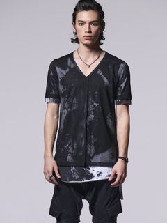 《予約品》 Layered T-Shirt / レイヤードTシャツ / ブラック・ホワイト