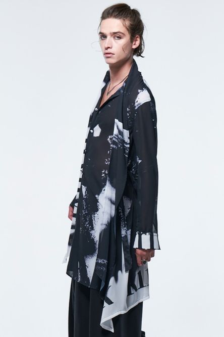 《予約品》 StoalFlareShirt / ブラック＆ホワイト 【kiryuyrik】 2023年3月以降入荷予定