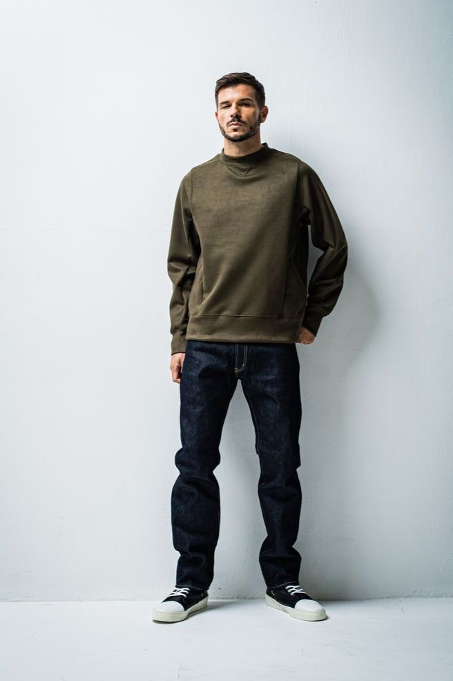 suède jersey solid  trainer / カーキ【ORATA】