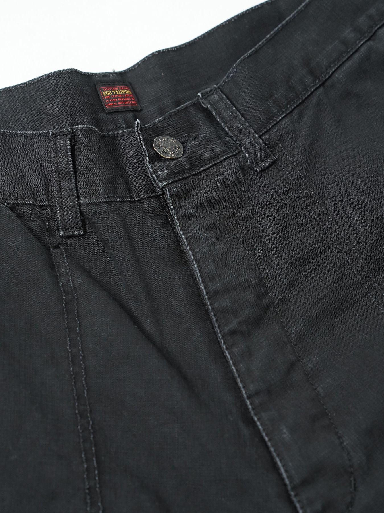 【予約品 5月6日(水) 締切】USN-MIRITARYHERRINGBONE aged / ユーズド加工 ミリタリーパンツ / ブラック