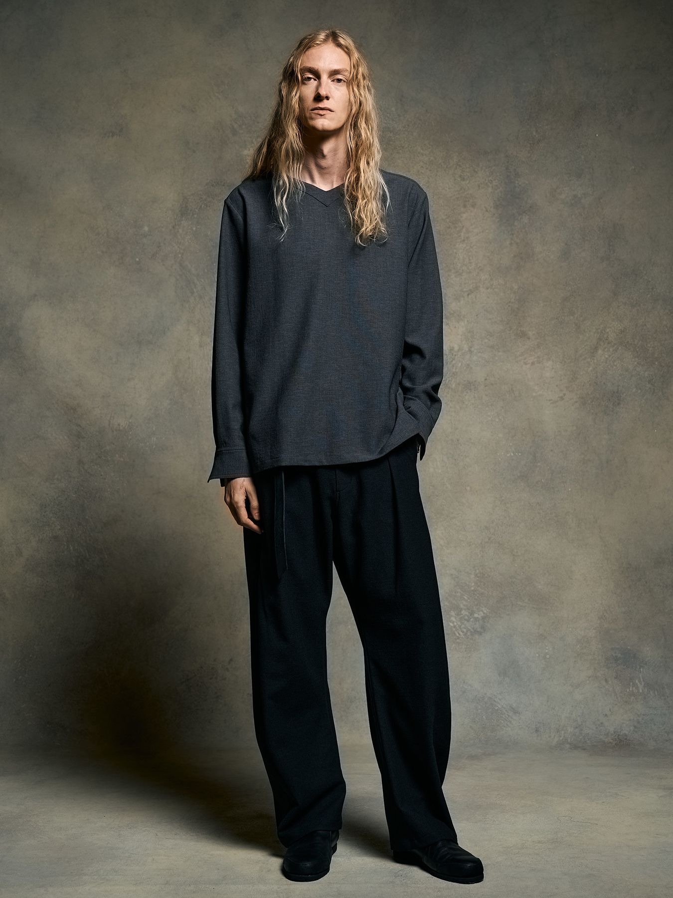 【予約品 9月23日(火) 締切】W-ring long belt / Wリング ロングベルト / ブラック
