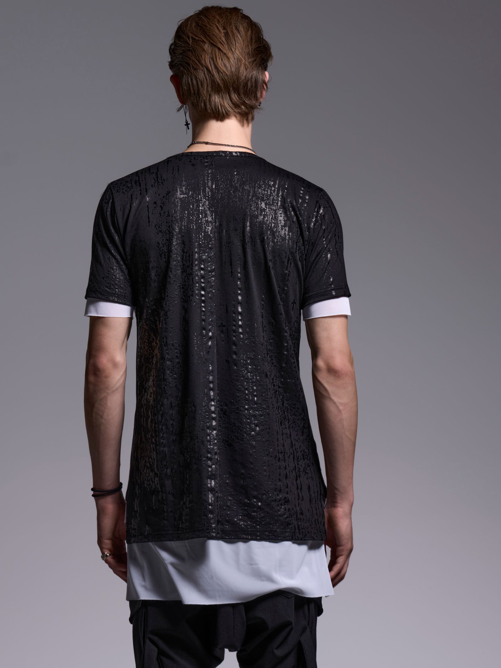 【予約品 1月4日(日) 締切】Layered-T / ドレイヤードTシャツ / ブラック