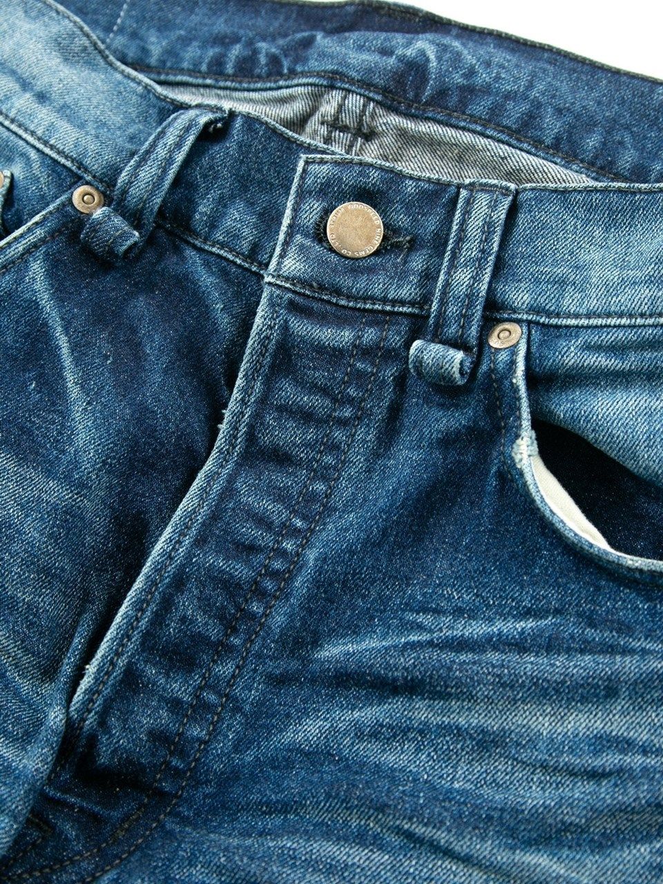 12.5oz Organic Cotton Stretch Denim Regular Straight Jeans / 12.5oz オーガニックコットン ストレッチデニム レギュラーストレート  / 1977 / インディゴUSED