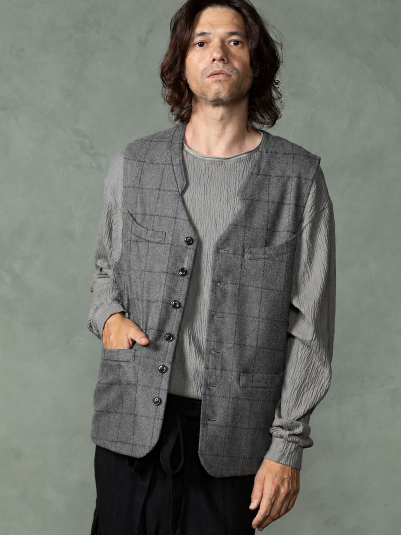 【予約品 7月5日(日) 締切】GRAIN TEE / グレイン ロングスリーブTシャツ / グレー