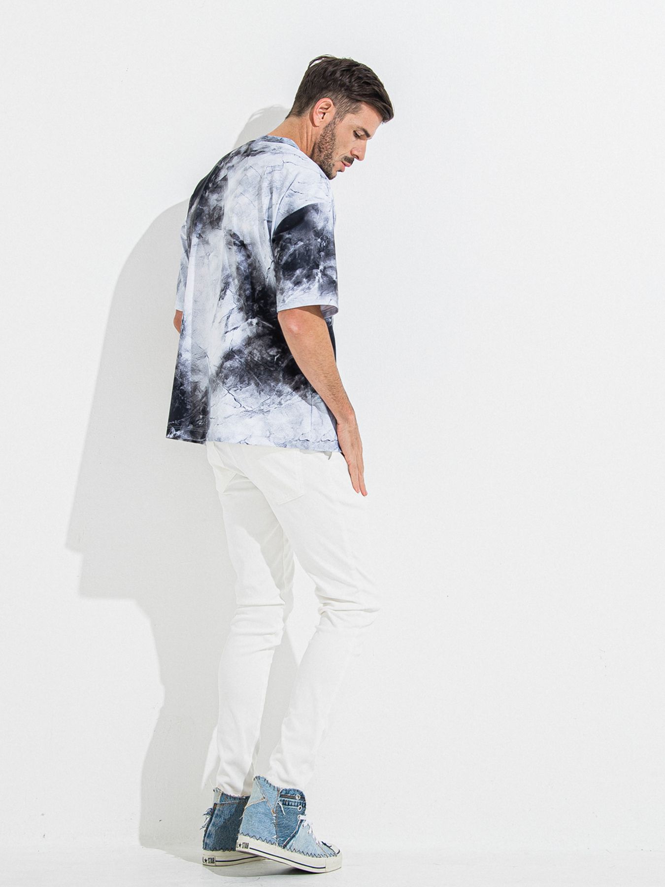 DENIM JERSEY CHRIS EASY TUCK PT / デニムジャージクリスイージータックパンツ / ホワイト