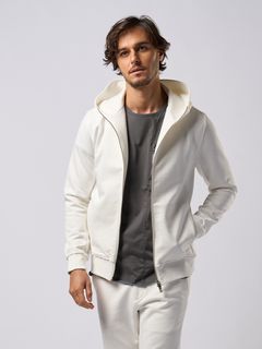 【予約品9月19日 10時締め】 basic zip-up parka  / ジップパーカー / ホワイト