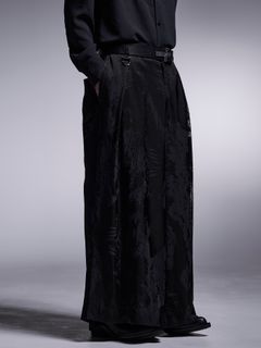 【予約品 7月13日(日) 締切】Wide Tuck Slacks / オパールワイドタックスラックス / ブラック