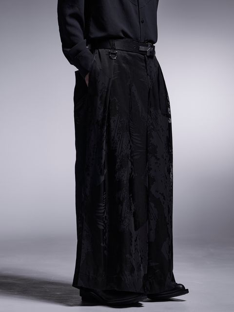 【予約品 7月13日(日) 締切】Wide Tuck Slacks / オパールワイドタックスラックス / ブラック