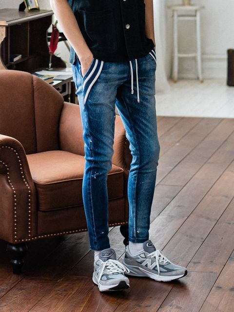 《予約品3月3日18：00締め》 EX denim jersey EDGE PT / デニムジャージパンツ / ダークインディゴ