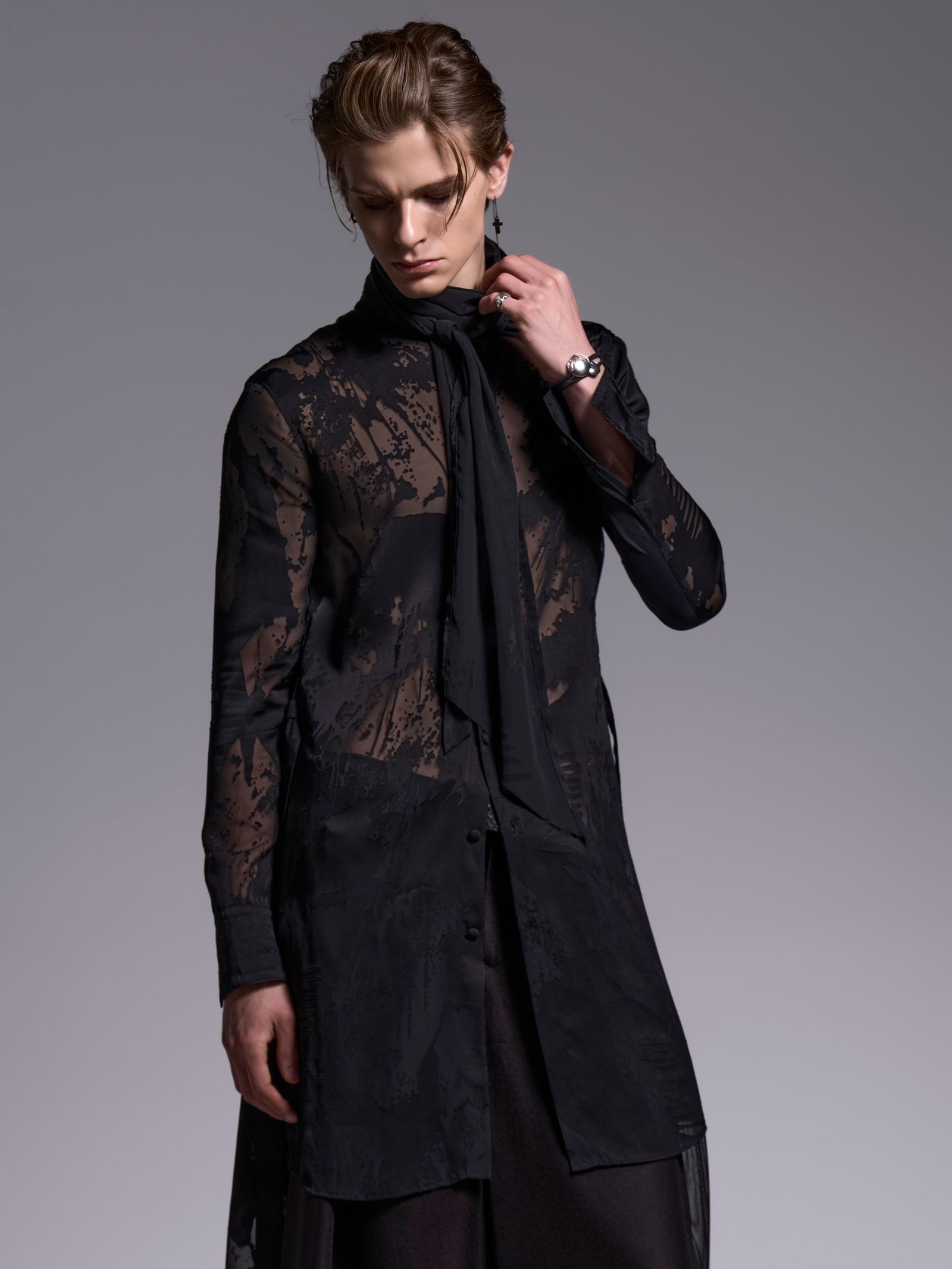 【予約品 1月4日(日) 締切】Stole Flare Shirt / ストールフレアシャツ / ブラック