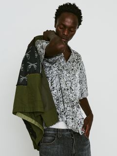 【予約品 8月10日(日) 締切 】FLOWER OPAL SHIRT / フラワーオパール シャツ / グレー