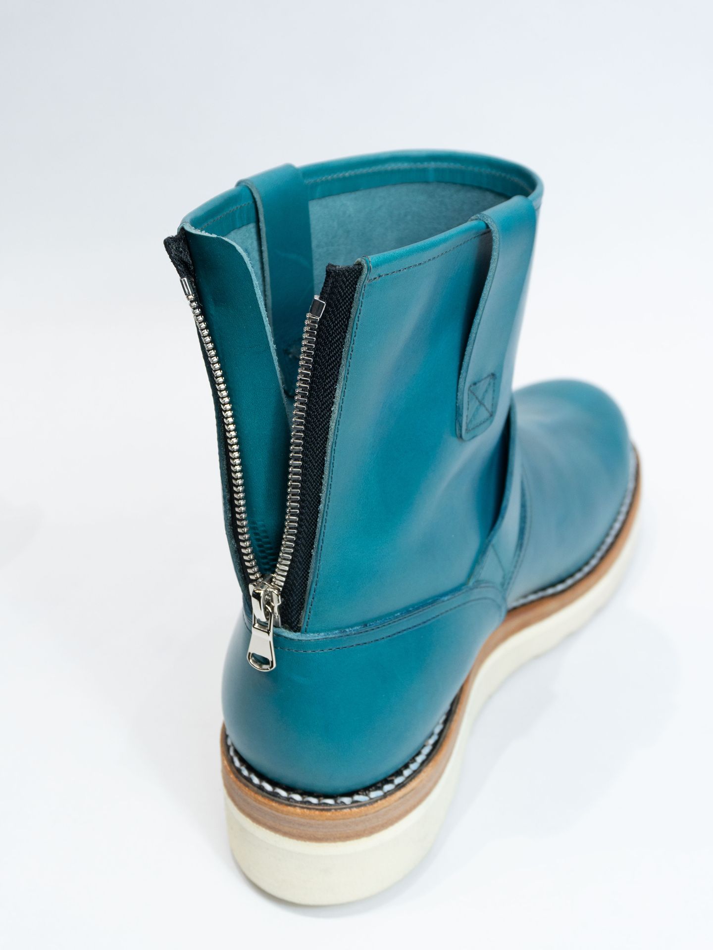 【予約】イタリアン ダブルショルダー ショートエンジニアブーツ  STB010-01 [ ：MATILDA （マチルダ）]  COLOR：TURQUOISE（【STRUM】
