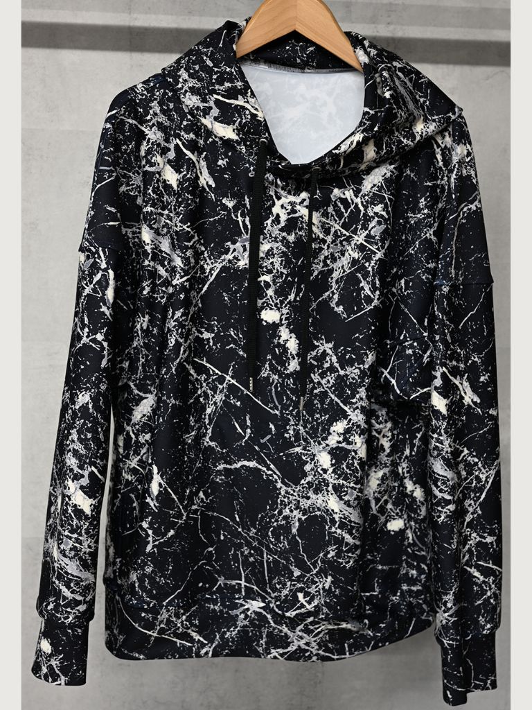《予約9月1日18時締め》 PAINT loose hoodie  / パーカー / ペイントブラック