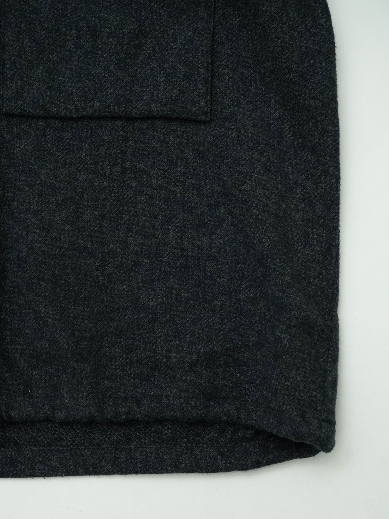 【予約品 】STANDPULL / ジッププルオーバーシャツ / チャコール× ブラック