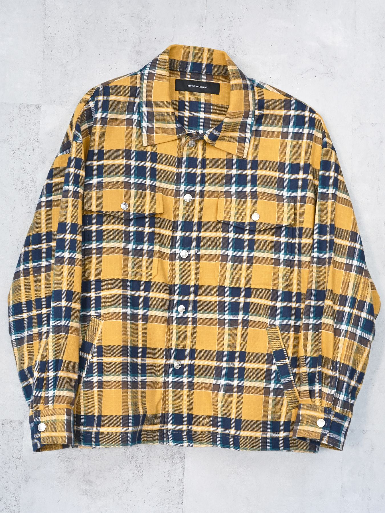 【予約品 9月6日(日) 締切】OLD SLUB CHECK JK / ヴィンテージ ネルジャケット / イエロー