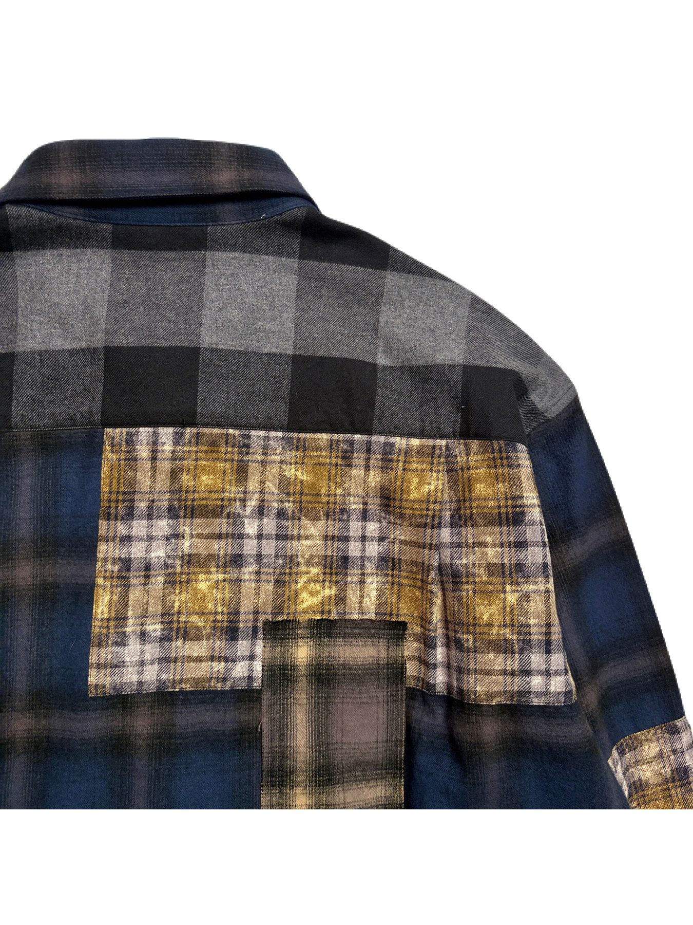 【予約品 3月9日(月) 18:00 締切】MULTI CHECK SH / マルチ チェック シャツ / ネイビー