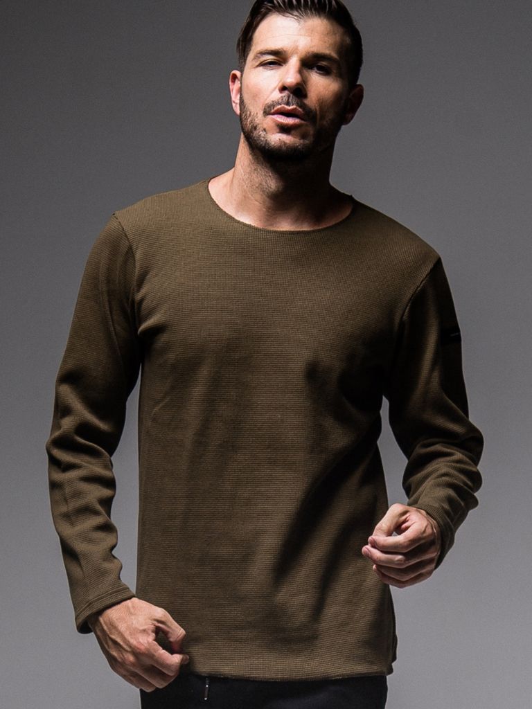 ST COTTON waffle Thermal Tシャツ / KHAKI 【RESOUND CLOTHING】