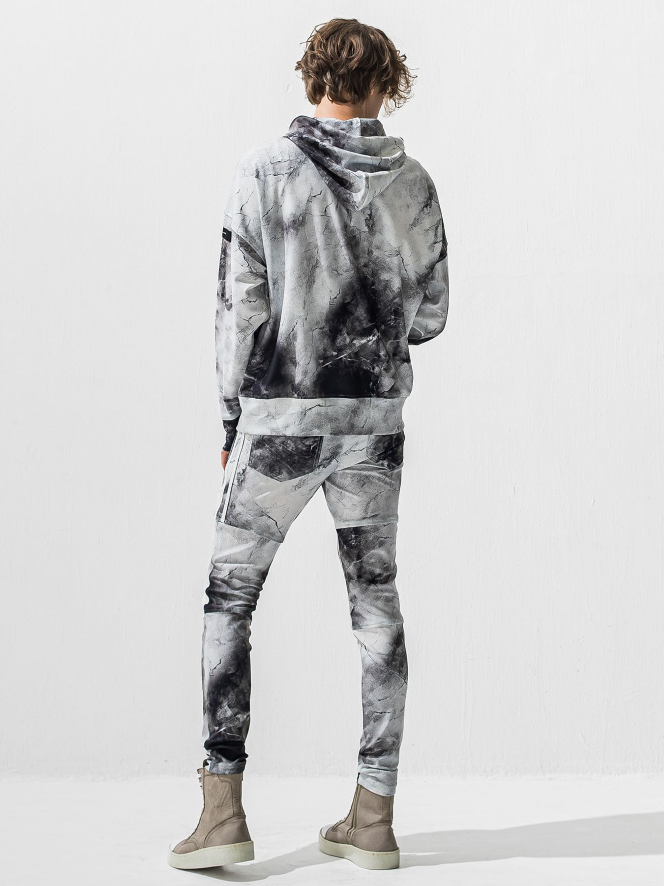 【予約品 9月6日(日) 締切】OVER HOODIE / トリコット オーバーパーカー / マーブルホワイト