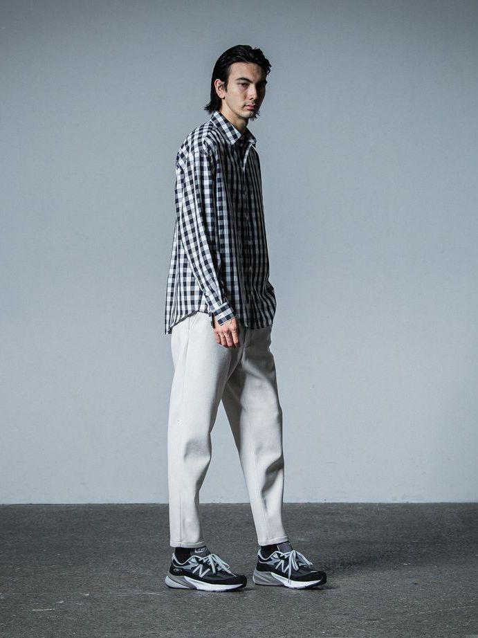 《予約品》 PAT WIDE EASY PANTS  / イージースラックス / オフホワイト・メルトン