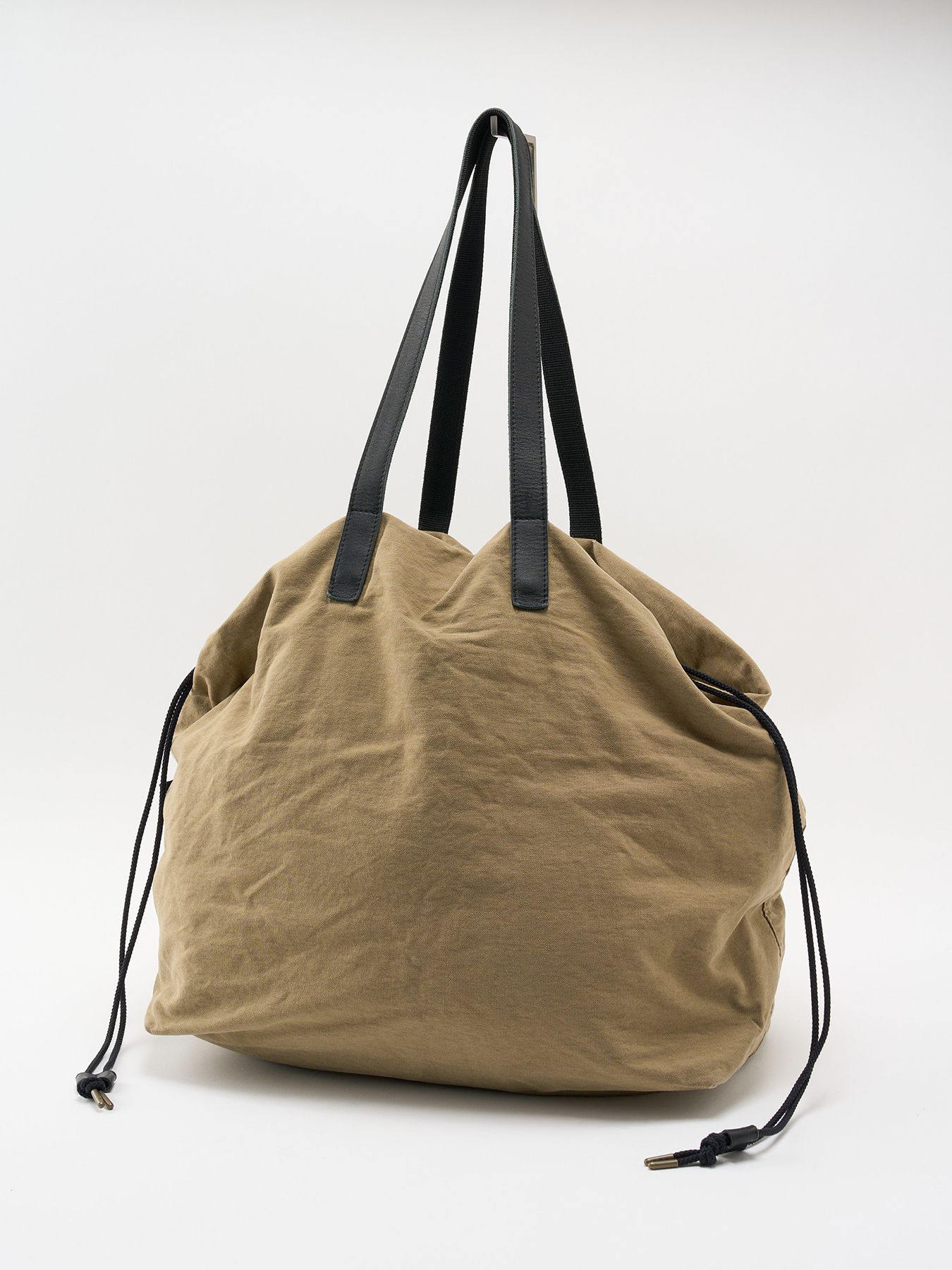 【予約品 9月23日(火) 締切】vintage drawstring tote bag / ヴィンテージ ドローストリング トートバッグ / ダルベージュ