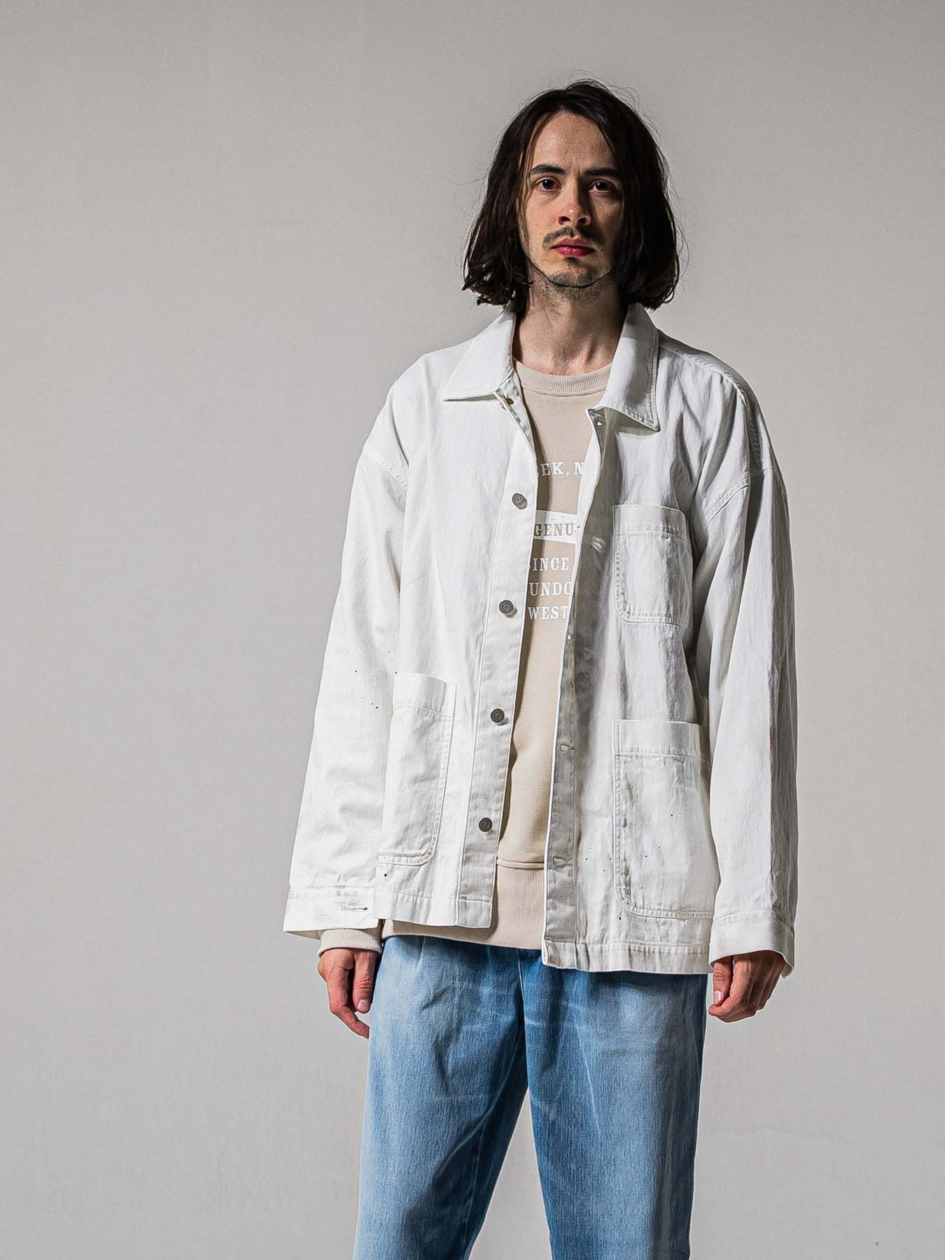 【予約品 11月16日(日) 締切】RC COVER ALL / ライトデニムカーバーオールジャケット / ホワイトユーズド