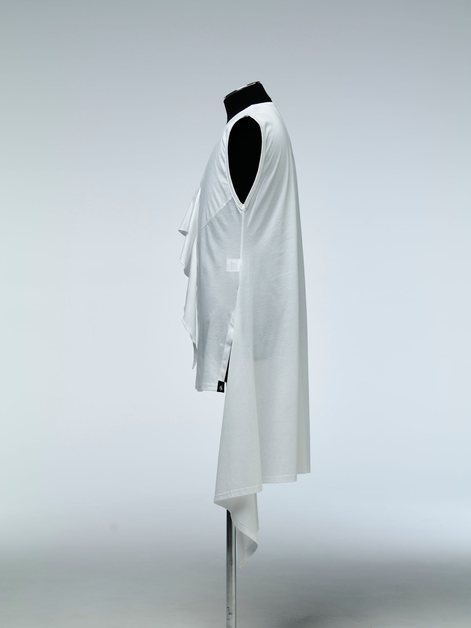 《予約品》 ViscoseOrganicTERRON / フリルノースリーブ  / ホワイト 【THE ONENESS】 5月中入荷予定