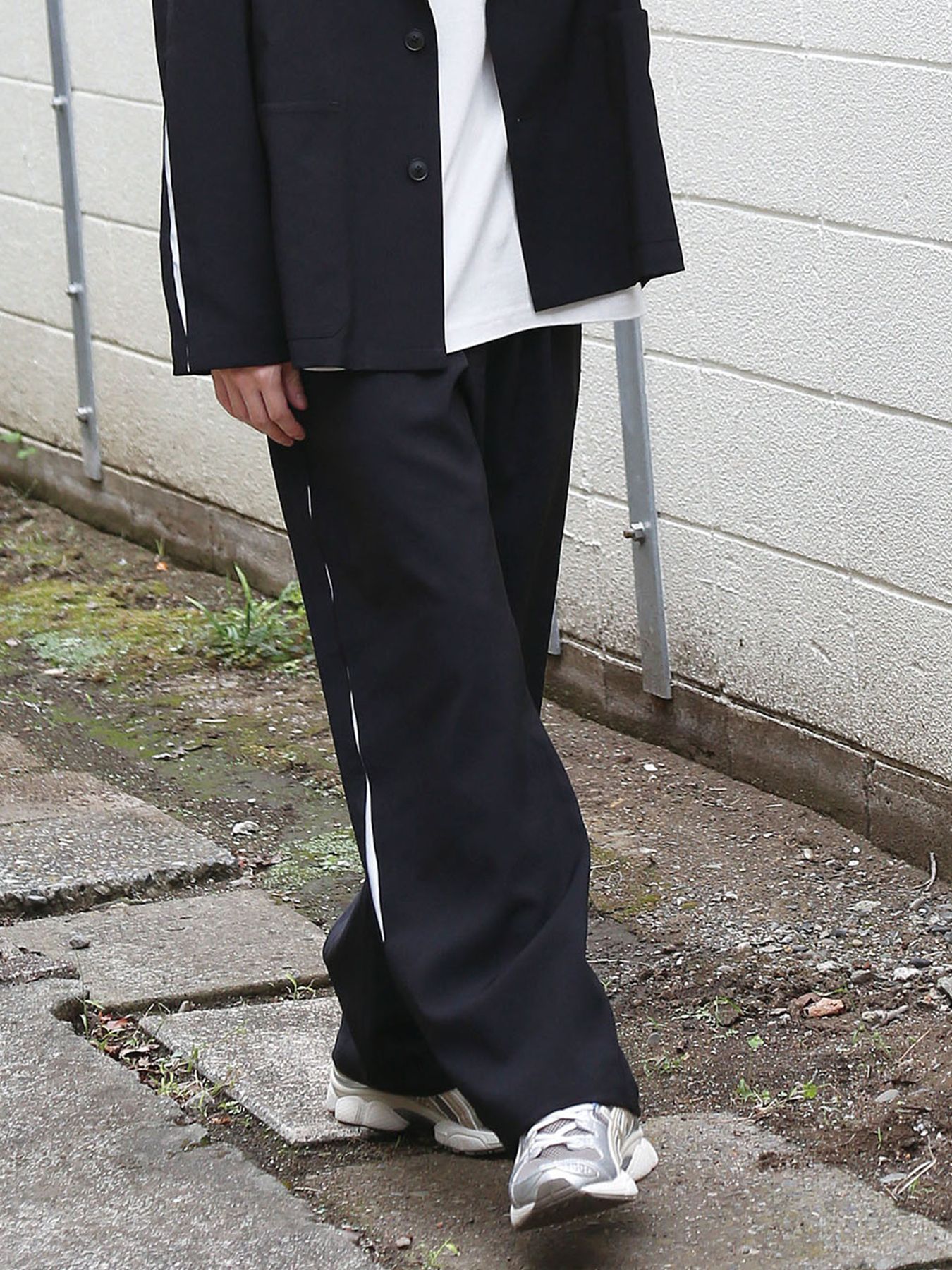 UNTRAD PANTS / ブラック×ホワイト【QUOLT】