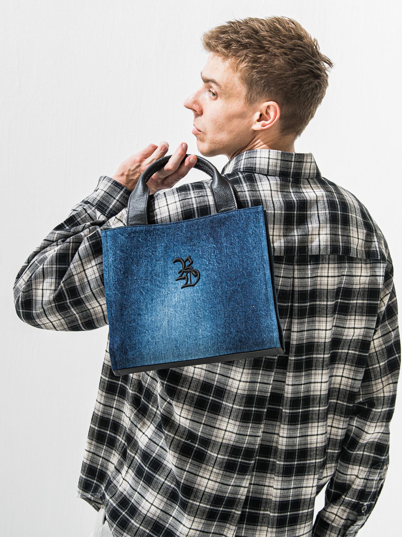 【予約品 9月6日(日) 締切】DECADEコラボ DENIM MIDDLE TOTO BAG / デニムミドルトートバッグ / デニム