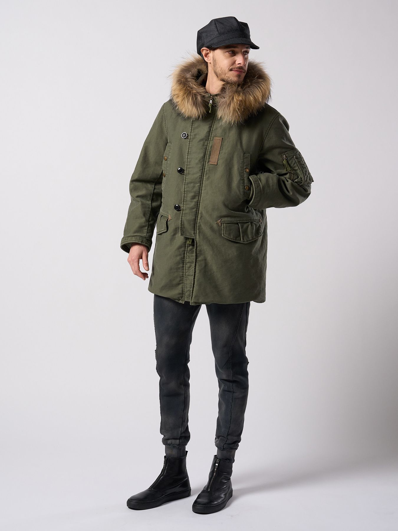 【予約品 4月19日(日) 18時締切】heavy moleskin N-3B/ ヘビーモールスキン N3B / オリーブカーキ