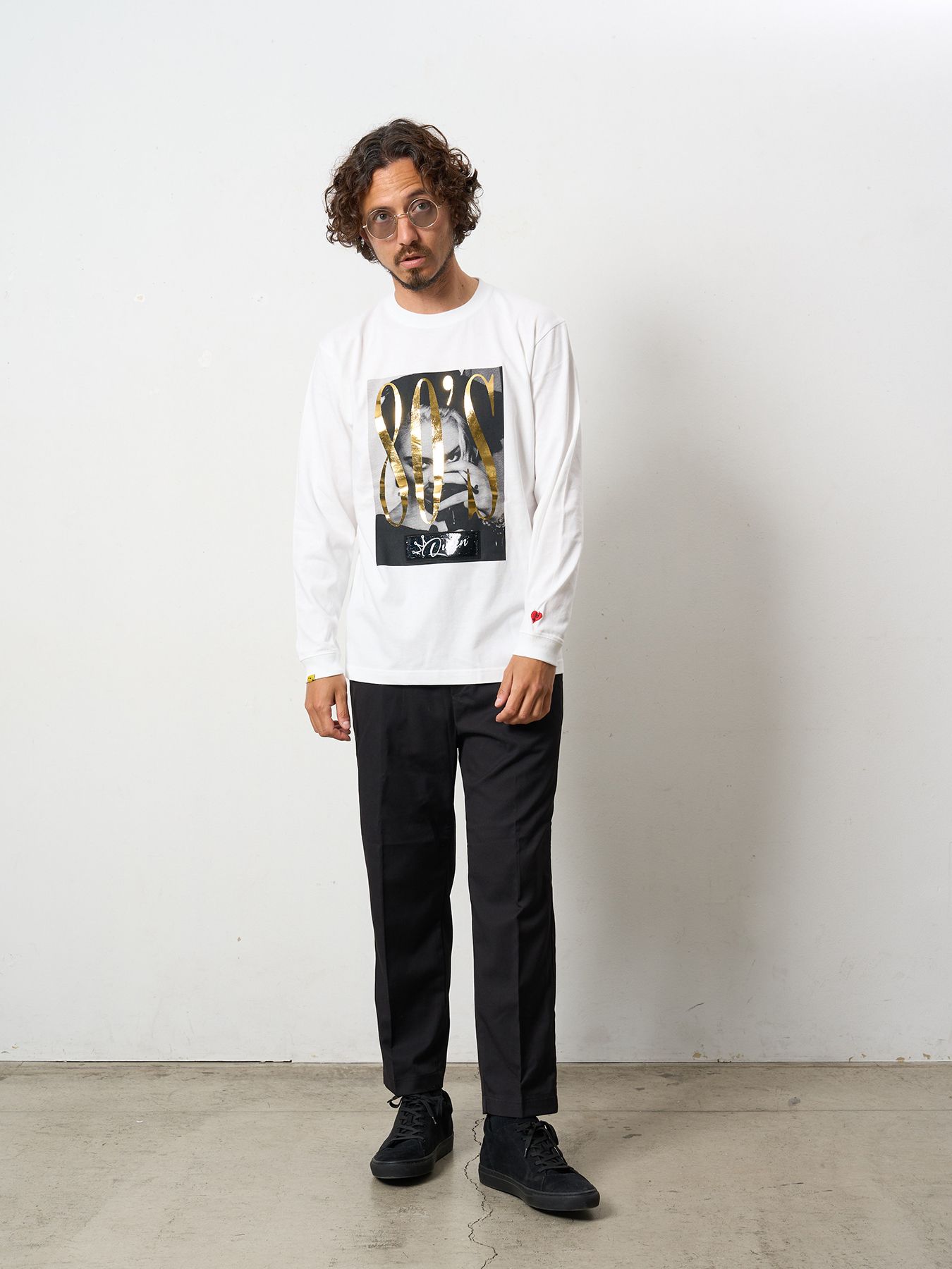 【予約品 5月8日(木) AM10時 締切】 5.6ozコットン天竺 80S QUEEN シークインLS Tシャツ / ホワイト