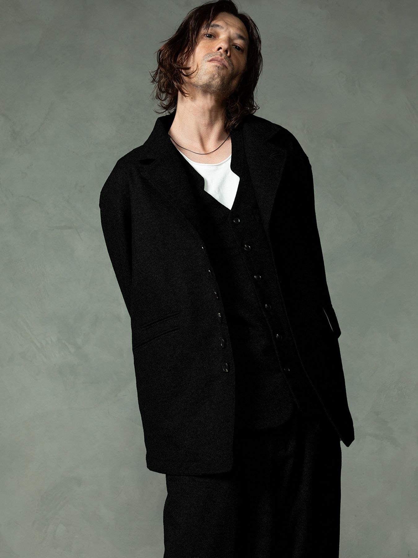 【予約品 7月5日(日) 締切】FRENCH GILET / ウールベスト / ブラック