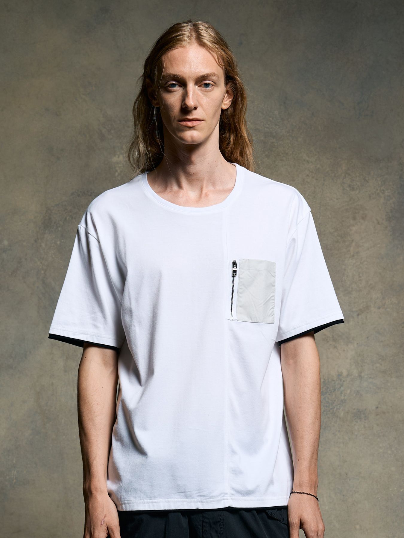 【予約品 9月23日(火) 締切】cool touch zip-pocket S/S / クールタッチ ジップポケット ショートスリーブ / ホワイト