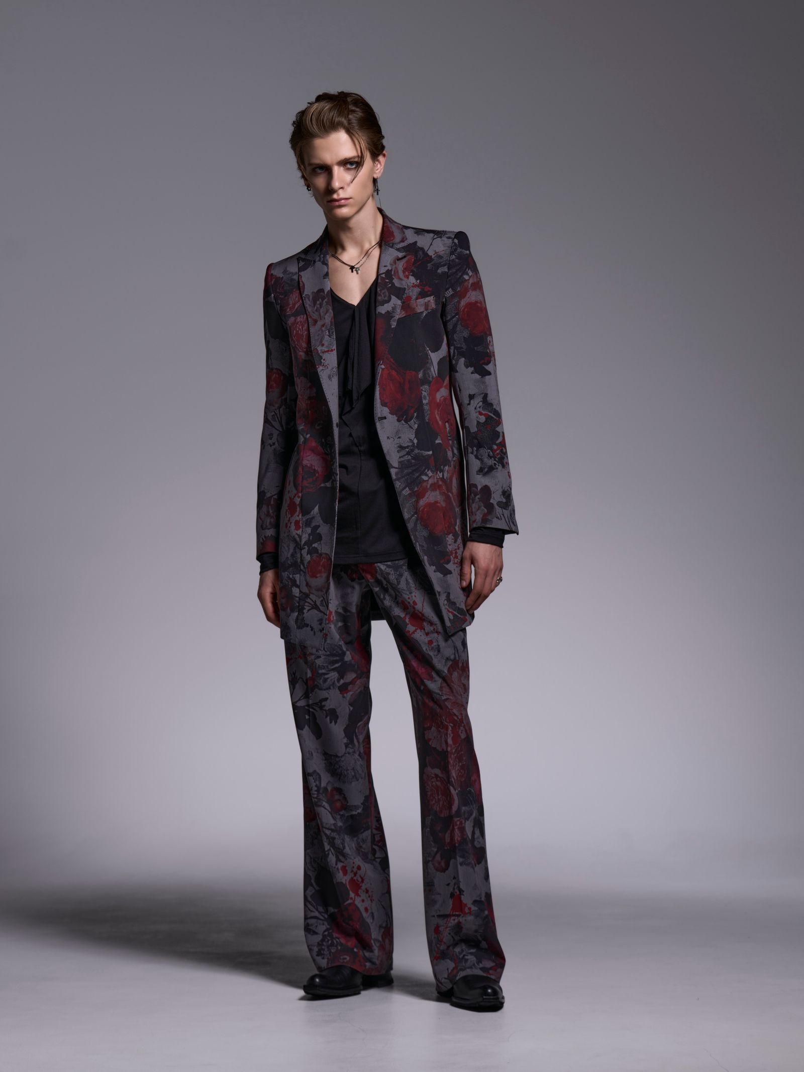 【予約品 1月4日(日) 締切】Wide Slacks / ワイドスラックス / グレーフローラ