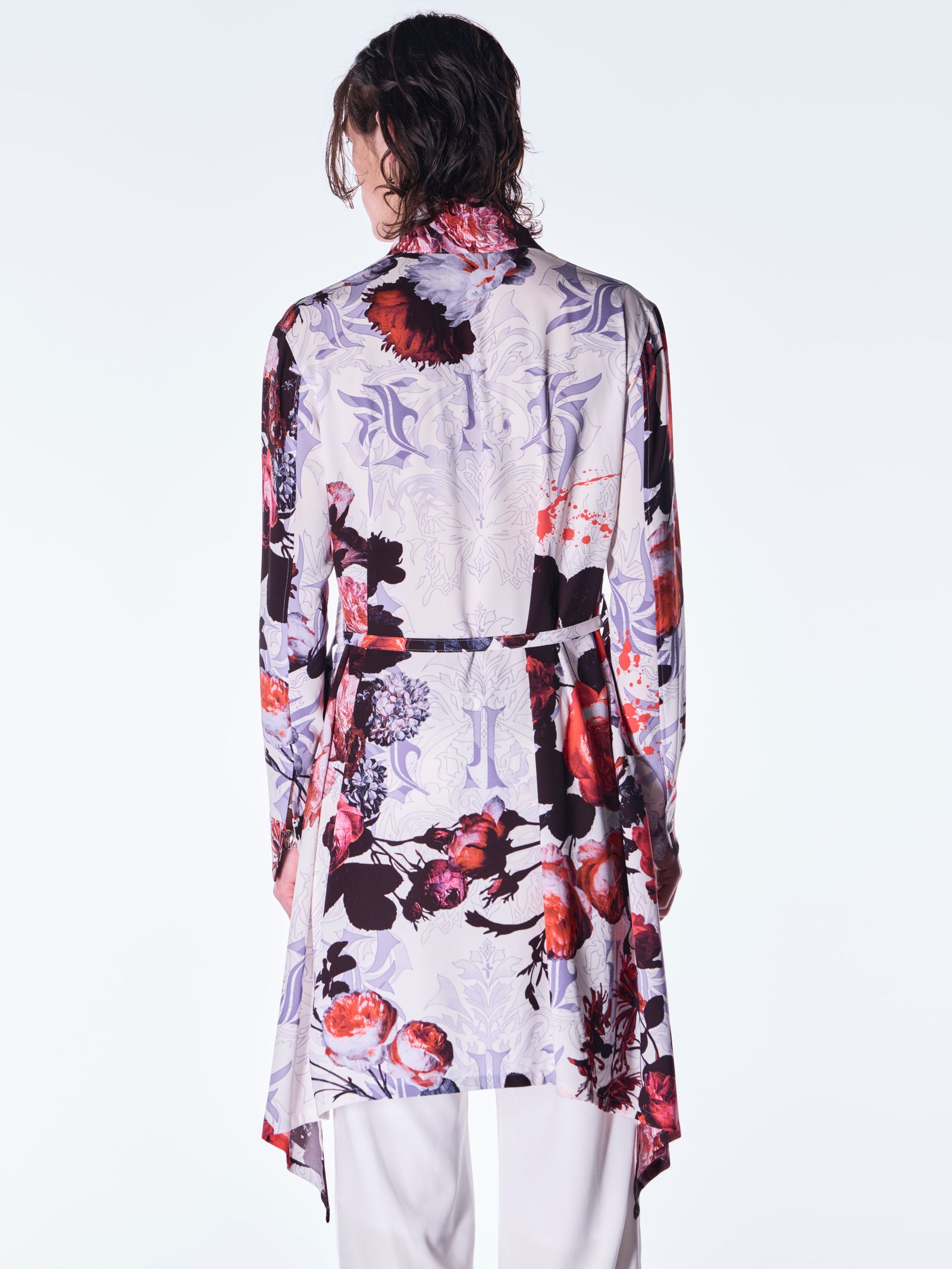 【予約品 6月29日(月) 締切】Goth Flora Flare Shirt / フレアシャツ / ホワイト