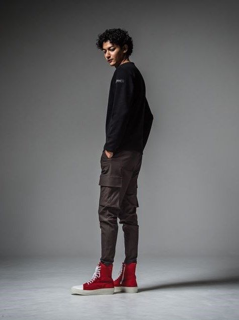 velours fleece neo thermal / 裏地特殊起毛ベロアフリースサーマル / ブラック 肩ロゴ刺繡入り 【RESOUND CLOTHING】 1