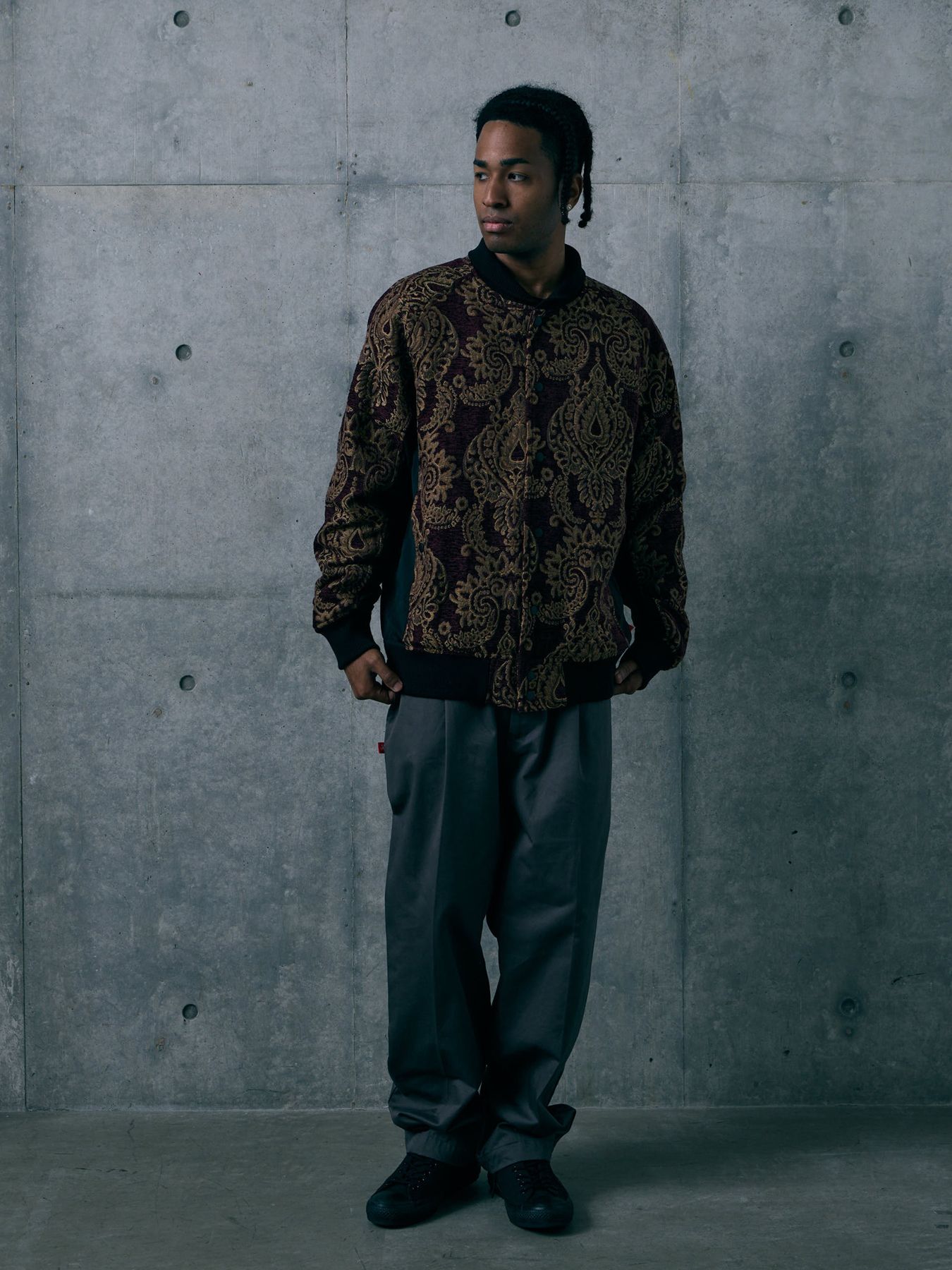 REGALIA JKT / ジャガードブルゾン / BURGUNDY
