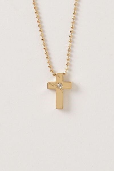 《予約品》 CrossNeckless ネックレス 18KメッキSilver925+Daimond 【kiryuyrik】 7月入荷予定