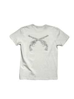 【予約品 3月9日(月) 18:00 締切】CROSSGUN CRY/MEATL T / クリスタル メタル クロスガン Tシャツ / ホワイト