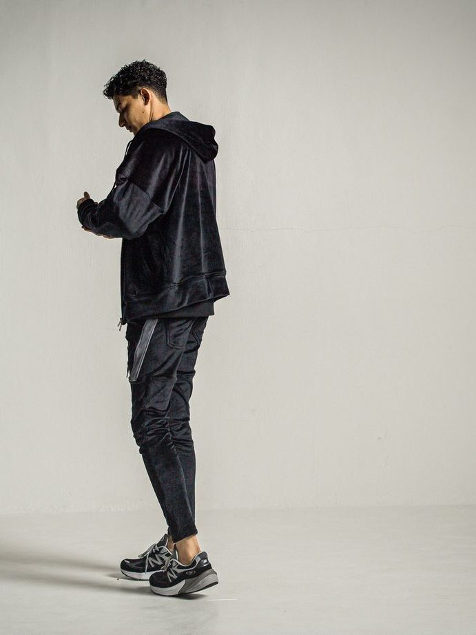 《予約9月1日18時締め》 velours TYLER PANTS  / 真冬仕様タイラーパンツ / ブラック