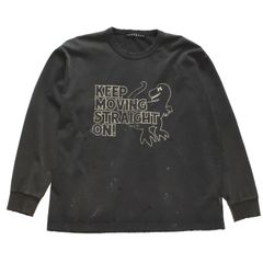 《予約品3月27日 23時55分締め》 DINOSAUR L/S  / ロングTシャツ / グレー 【roarguns 】8月中入荷予定