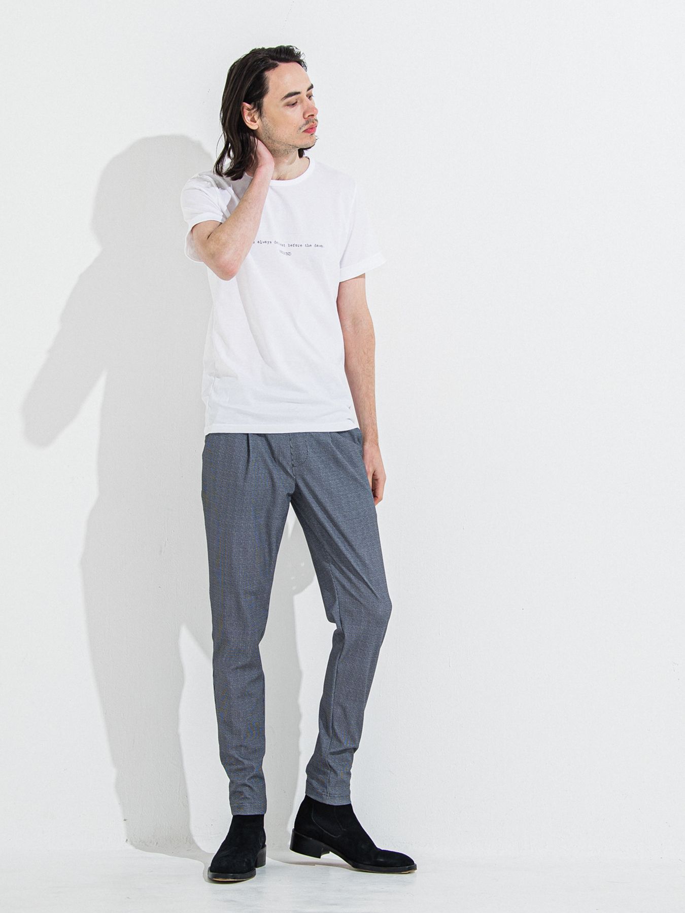 CHRIS EASY TUCK PANTS / クリスイージータックパンツ / チェックブラック CHECK BK