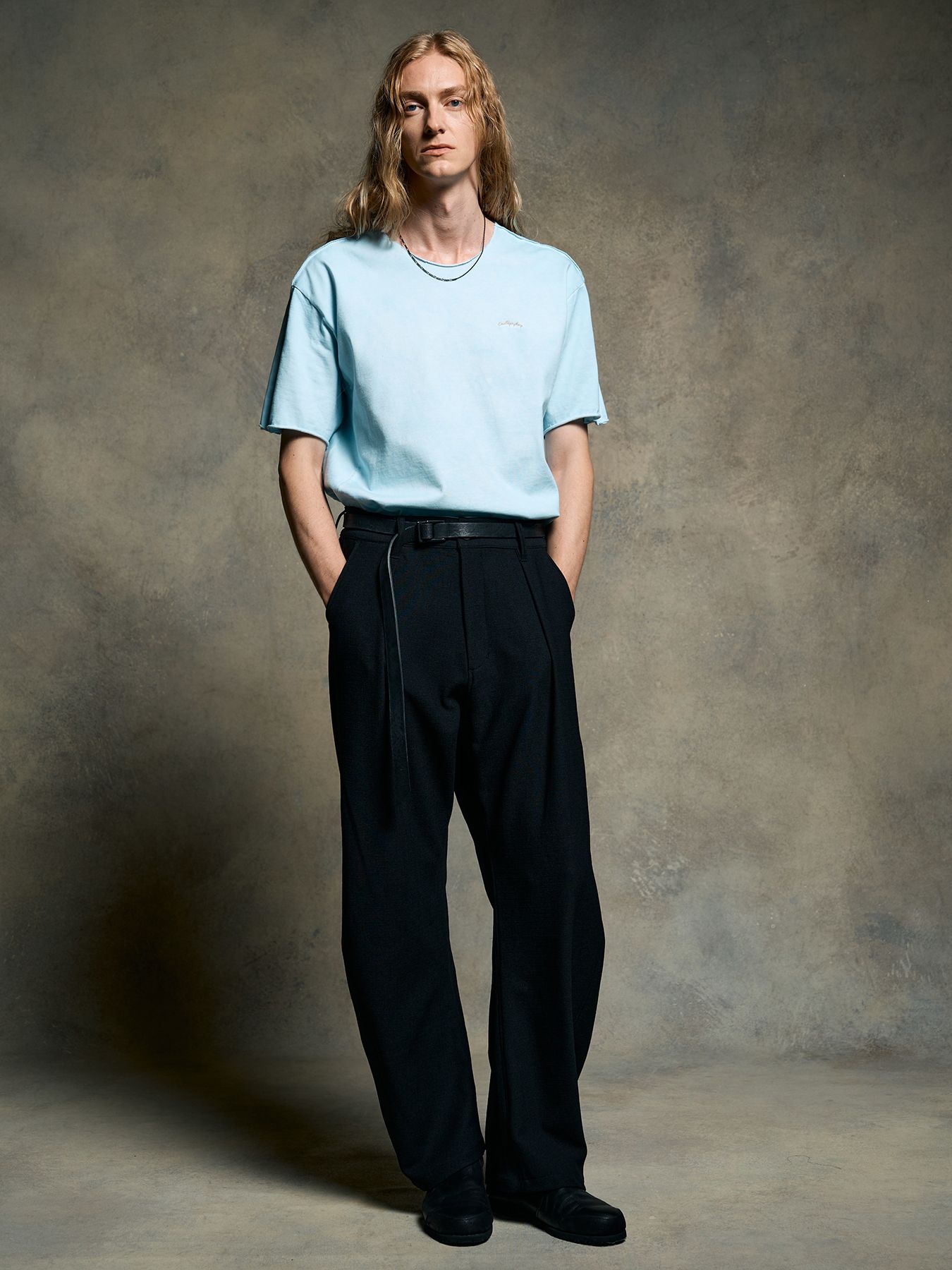 【予約品 9月23日(火) 締切】W-ring long belt / Wリング ロングベルト / ブラック