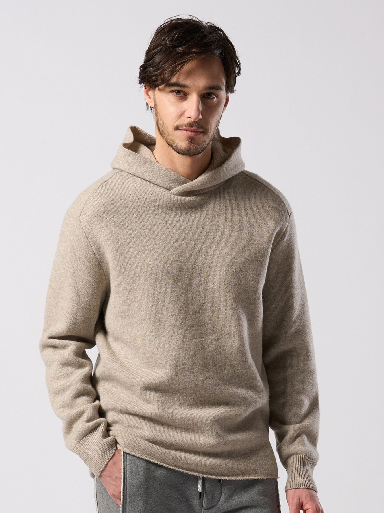 【予約品 4月19日(日) 18時締切】back pile hoodie / バックパイル フーディ / ライトベージュ