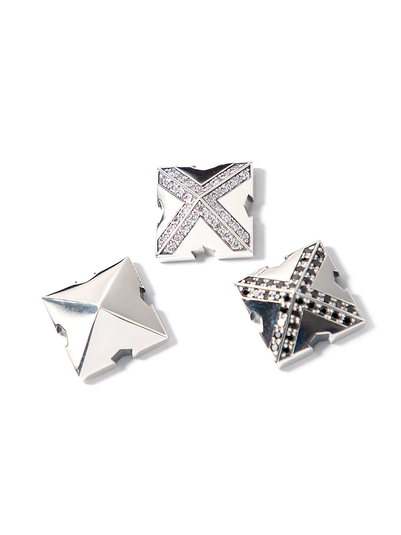 【予約品 10月12日(日) 締切】Silver925/Zirconia Snap Stud / シルバー925 スナップスタッズ / Black Zirconia