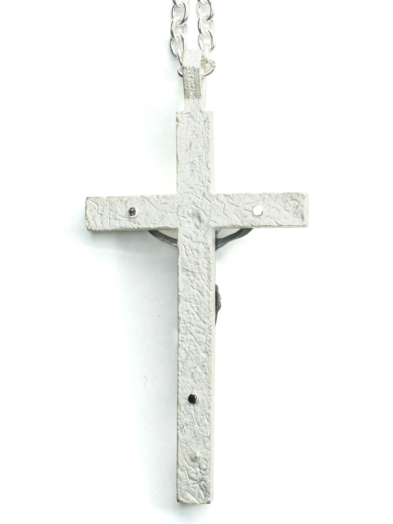 【予約品 9月27日(日) 締切】クロスネックレス（白骨加工 / 鏡面磨き） / Silver 925
