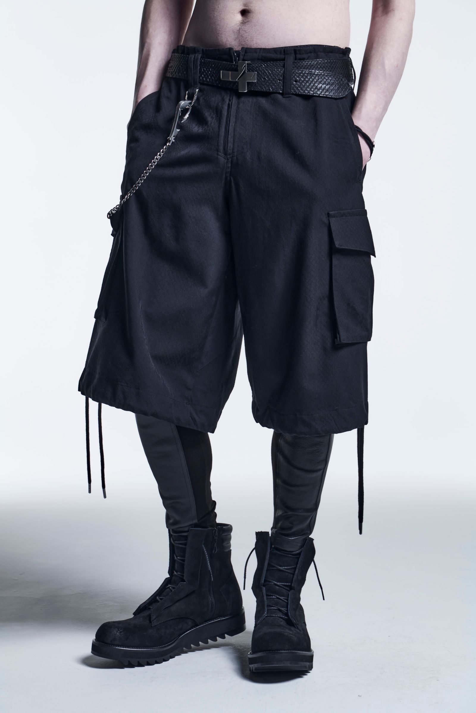 《予約品》 WideShortCargoPants PythonJQD / Black 【kiryuyrik】 8月入荷予定